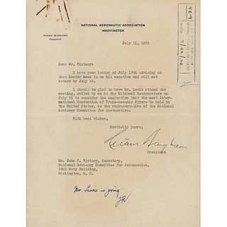 Hiram Bingham III (2) Typed Letters Signed