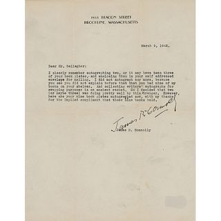 James B. Connolly Typed Letter Signed