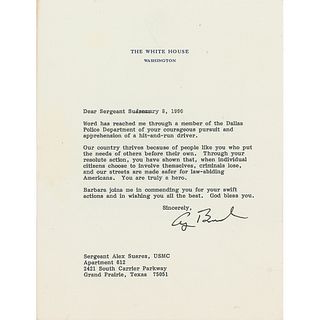 George Bush Typed Letter Signed as President