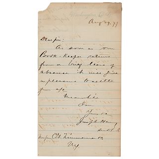 Joseph Henry Autograph Letter Signed