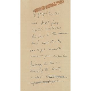 John F. Kennedy Handwritten Speech Draft