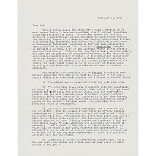 Philip K. Dick Typed Letter Signed