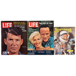 Mercury Astronauts (3) Signed Magazine Covers