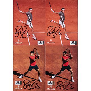 Roger Federer (4) Signed Promo Cards