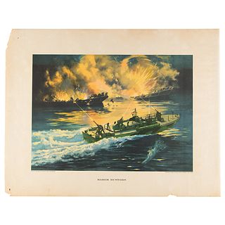 World War II &#39;Barge Busters&#39; Print (1944)