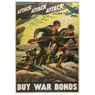 World War II &#39;Attack / Buy War Bonds&#39; Poster