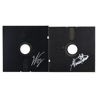 Apple: Steve Wozniak and Ronald Wayne Signed Floppy Discs