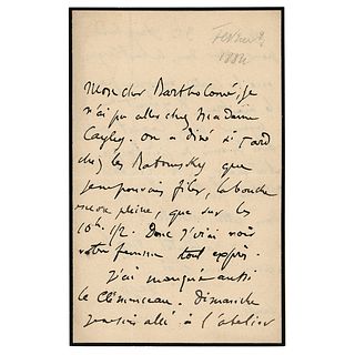 Edgar Degas Autograph Letter Signed