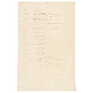 Napoleon Bonaparte Handwritten Manuscript