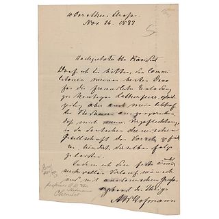 August Wilhelm von Hofmann Autograph Letter Signed