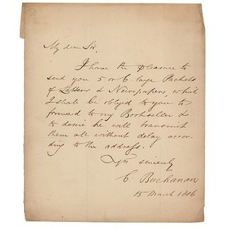 Claudius Buchanan Autograph Letter Signed