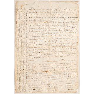 Alexander Hamilton Handwritten Manuscript