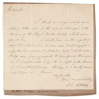 Thomas Livingstone Mitchell Autograph Letter Signed