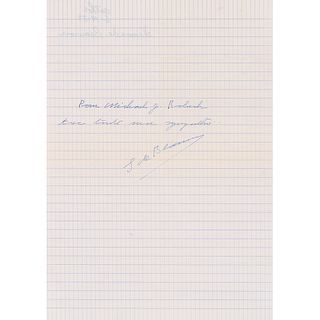 Simone de Beauvoir Signature