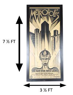 "Metropolis" Large Framed 3-Sheet Lithograph