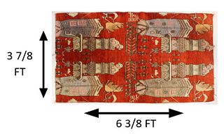 19th C Turkistan Hand Woven Rug