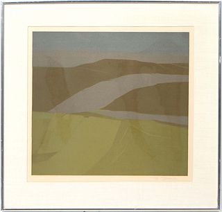 Takao Tanabe (Canadian, 1926-), "Abstract," 1973, serigraph on paper, editioned 53/75, signed, dated '73 and numbered lower right in pencil, presented