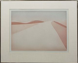 Frances Myers (American, 1938- ), "Great Sands: The Accent," 20th c., aquatint etching, 29/100, signed and numbered lower right, presented in a metal 