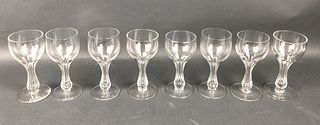 A Group of 8 Hollow Stem Glasses