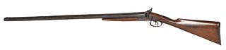 Hollis and Sons English Walnut Double Barrel Percussion Cap Shotgun, 19th c., H.- 54 1/2 in., W.- 5 1/2 in., D.- 2 1/4 in.