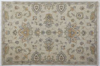 Oushak Carpet, 6' 2 x 9' 4.