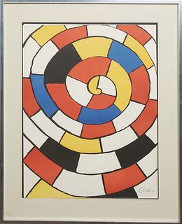 In the Manner of Alexander (Sandy) Calder (Pennsylvania/New York/France, 1898-1976), "Spiral," 20th c., color lithograph, artist proof written in penc