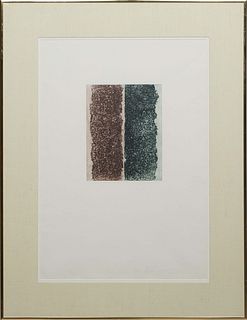 Tom Levine (American, 1945-2020), "Untitled (Abstract)," 1979, chromolithograph on paper, edition 2/15, signed lower right and dated '79, numbered low
