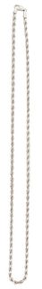 10K White Gold Twisted Rope Necklace, with a lobster clasp, L.- 16 in., Wt.- .43 Troy Oz. Note: this Item is Seized Property Being Sold by Order of th