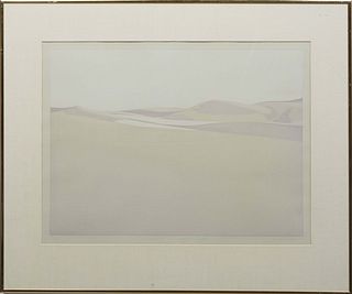 Frances Myers (American, 1938- ), "Great Sands: The Westerly Slopes," 20th c., aquatint etching, 4/100, signed and numbered lower right, presented in 