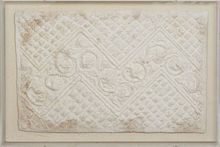Blanche Batson (Mississippi), "Colonial Frille," 20th c., pressed paper floated on canvas, edition 6/160 in pencil on bottom, titled in pencil lower l