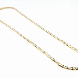 Classic 18 Inch Diamond Tennis Necklace - 14K Gold