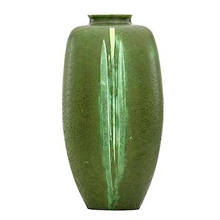 GRUEBY Rare and tall two-color vase