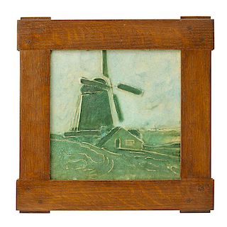 VOLKMAR (Attr.) Tile with windmill