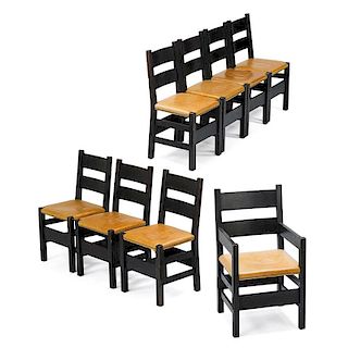 GUSTAV STICKLEY Set of eight Thornden chairs