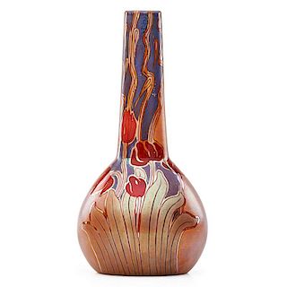 ZSOLNAY Fine vase with tulips