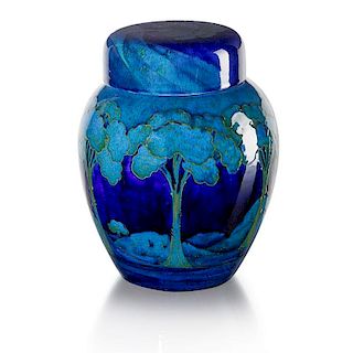 MOORCROFT Moonlit Blue Landscape jar