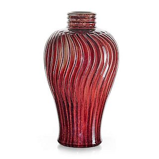 FREDERIC KIEFER Massive oxblood vase