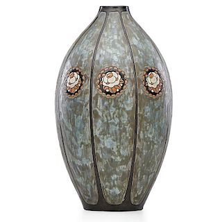 CHARLES CATTEAU; BOCH FRERES Massive vase