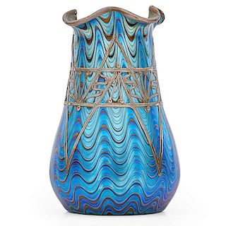 LOETZ Vase with silver overlay