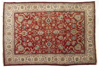 Semi-Antique Persian Palmette Room Size Rug