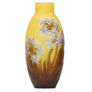 GALLE Mold-blown hyacinth vase
