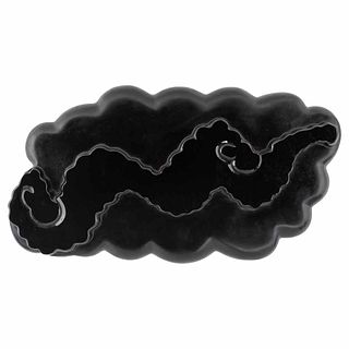 EDUARDO OLBÉS, Nube Quetzalcóatl, Firmada c/ monograma, Escultura en obsidiana tallada y pulida, 44.5 x 25.5 x 4.5 cm, Certificado