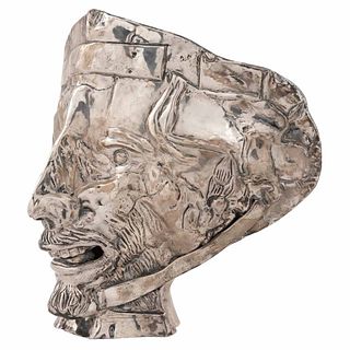 FRANCISCO CORZAS, Centurión, Firmada, Escultura en plata Sterling .925 de firma TANE A/P, 29 x 33 x 15.5 cm, PROPIEDAD MORTON PRÉSTAMOS