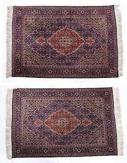 Pair of Persian Meshed Area Rugs