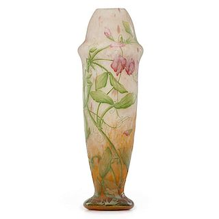 DAUM Tall cameo glass vase