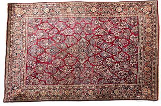 Semi-Antique Persian Sarouk Room Size Rug