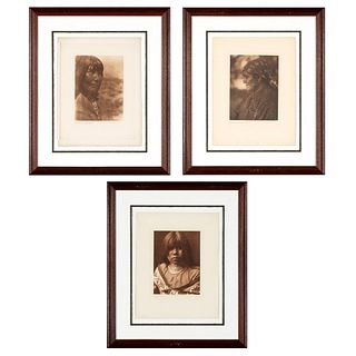 Edward S. Curtis, Group of Three Female Portraits