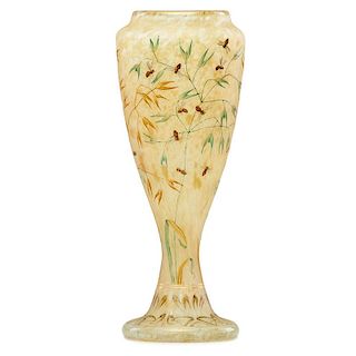 DAUM Fine enameled vase with bees