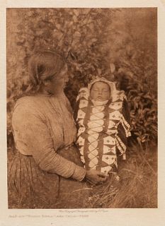 Edward S. Curtis, Isqe-Sis "Woman Small" and Child - Cree, 1926