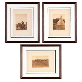 Edward S. Curtis, Group of Three Cheyenne Photogravures